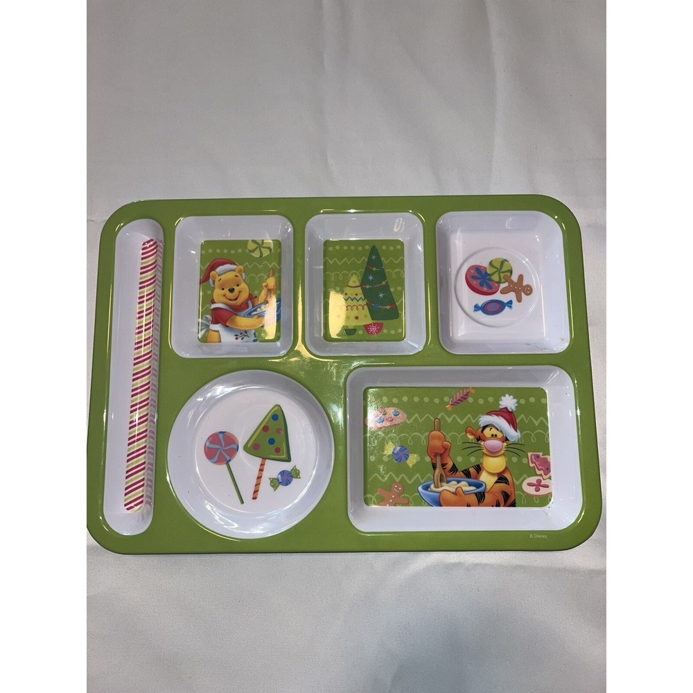 disney Jc Penney Winnie The Pooh Children's Food‎ Tray Christmas Holiday